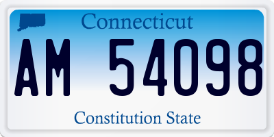 CT license plate AM54098