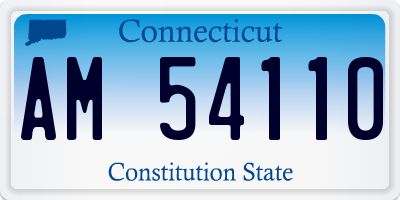 CT license plate AM54110