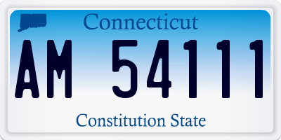 CT license plate AM54111