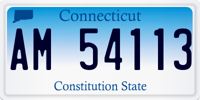CT license plate AM54113