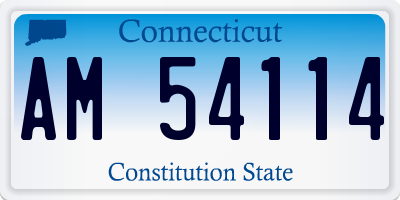 CT license plate AM54114