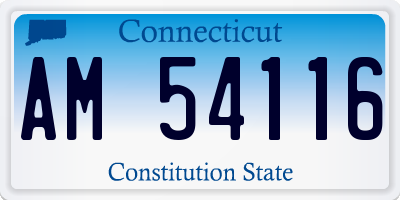 CT license plate AM54116