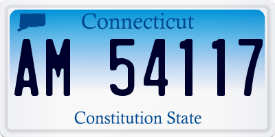 CT license plate AM54117