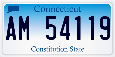CT license plate AM54119