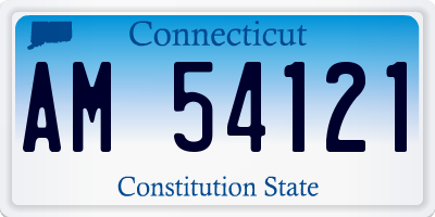 CT license plate AM54121
