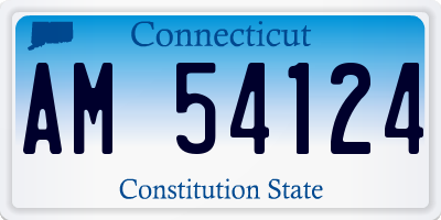 CT license plate AM54124