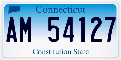 CT license plate AM54127