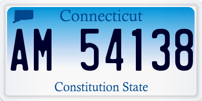 CT license plate AM54138