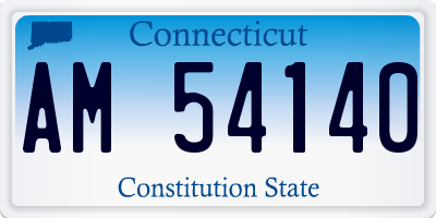 CT license plate AM54140