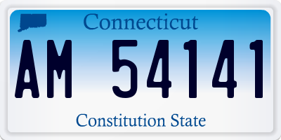 CT license plate AM54141