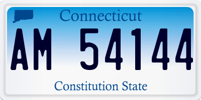 CT license plate AM54144