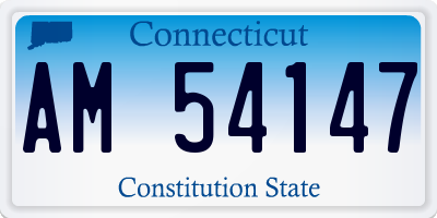 CT license plate AM54147