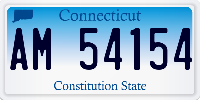 CT license plate AM54154