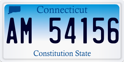 CT license plate AM54156