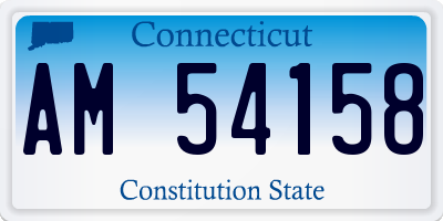 CT license plate AM54158