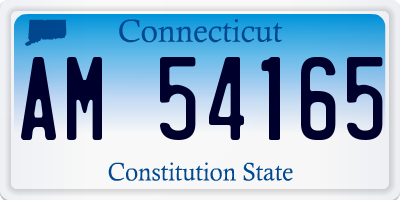 CT license plate AM54165