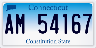 CT license plate AM54167