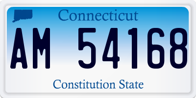 CT license plate AM54168