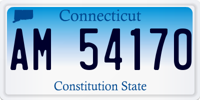 CT license plate AM54170