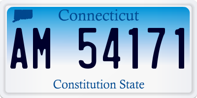 CT license plate AM54171