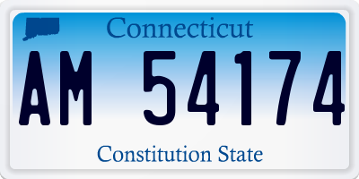 CT license plate AM54174
