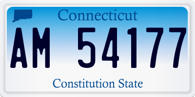 CT license plate AM54177