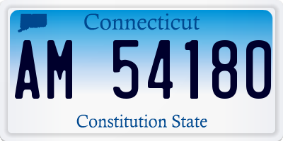 CT license plate AM54180