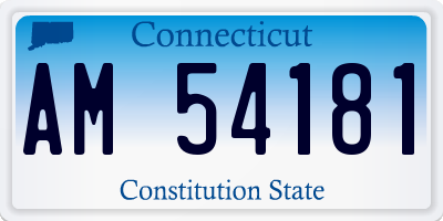 CT license plate AM54181