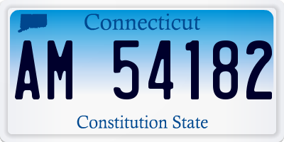 CT license plate AM54182