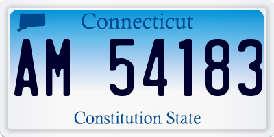 CT license plate AM54183