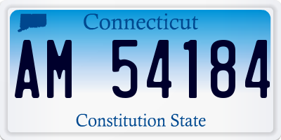 CT license plate AM54184