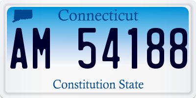 CT license plate AM54188