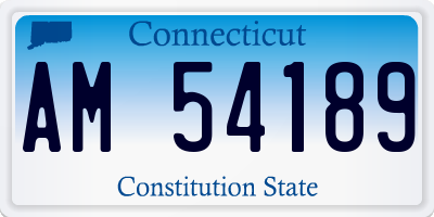 CT license plate AM54189
