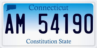CT license plate AM54190