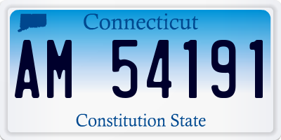 CT license plate AM54191