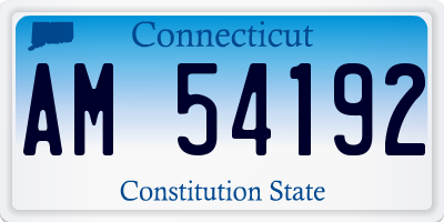 CT license plate AM54192
