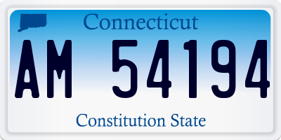 CT license plate AM54194