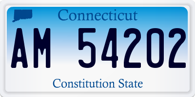 CT license plate AM54202