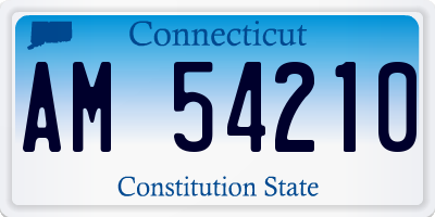 CT license plate AM54210