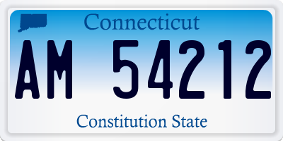 CT license plate AM54212