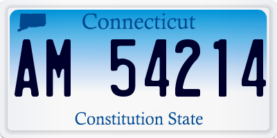 CT license plate AM54214