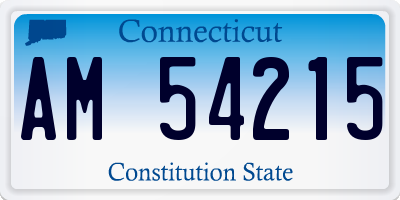 CT license plate AM54215