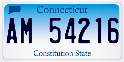 CT license plate AM54216
