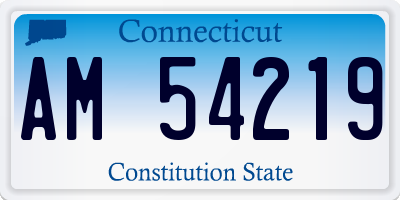 CT license plate AM54219