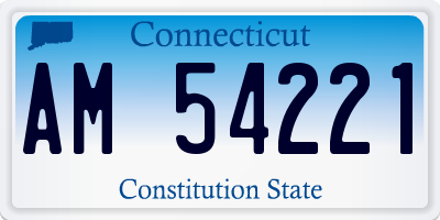 CT license plate AM54221