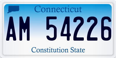 CT license plate AM54226