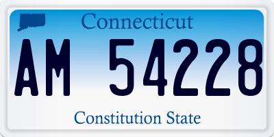 CT license plate AM54228