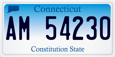 CT license plate AM54230