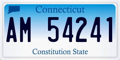 CT license plate AM54241