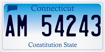 CT license plate AM54243